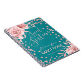 Livre d'or Rose Gold Turquoise Sweet 16 Parties sc (Côté Droit)
