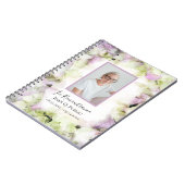 Livre d'or rose Hydrangea Watercolor Funeral (Côté gauche)