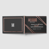 Livre D'or Rose noir moderne simple or chic Mariage linéaire (Complet)