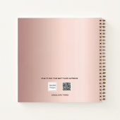 Livre d'or rose or élégant arc (Dos)