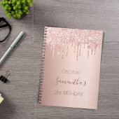 Livre d'or rose or parties scintillant gouttes