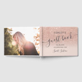 Livre D'or Rose or parties scintillant typographie rose pâle (Complet)