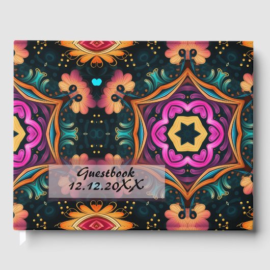 Livre D'or Rose Paisley Floral (Recto)