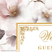 Livre d'or rose pâle de Boho gracieux mariage