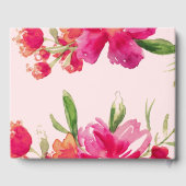 Livre D'or Rose pâle | Fuchsia Floral Graduation (Verso)