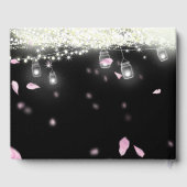 Livre D'or Rose Petal Mason Jar Under the Stars Mariage Photo (Verso)