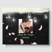 Livre D'or Rose Petal Mason Jar Under the Stars Mariage Photo (Recto)