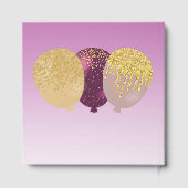 Livre D'or Rose photo personnalisé Parties scintillant or 80e (Verso)