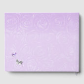 Livre D'or Rose pourpre clair et couronne argentée élégante (Verso)