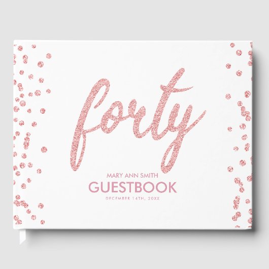 Livre d'or Rose "Quarty" Anniversaire Parties scin (Recto)