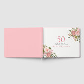 Livre D'or Rose Rose Gold Flowers 50e fête d'anniversaire (Complet)
