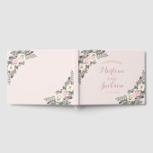 Livre D'or Rose rose Moody Floral Boho Mariage (Complet)