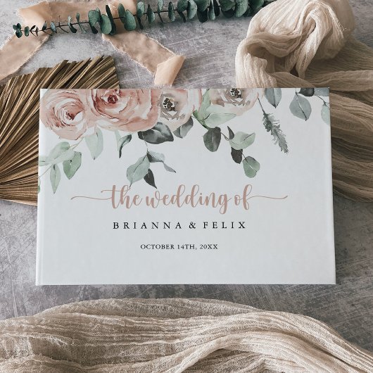 Livre D'or Rose rose rose classique Mariage