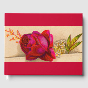 Livre D'or rose rouge victorienne