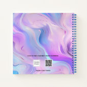 Livre d'or rose violet bleu holographique (Dos)