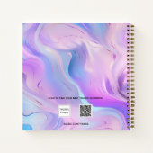 Livre d'or rose violet bleu holographique (Dos)