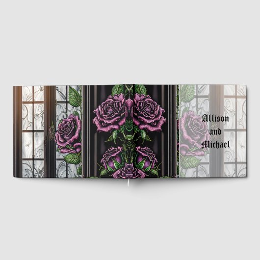 Livre D'or Rose violet par la fenêtre - mariage de style goth (Complet)