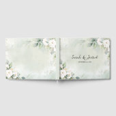 Livre D'or Roses blanches Eucalyptus Feuilles (Complet)