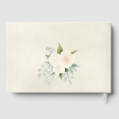 Livre D'or Roses blanches rustiques & Eucalyptus Mariage élég (Verso)