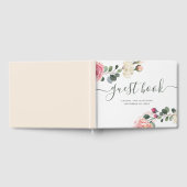 Livre D'or Roses d'aquarelle. Élégant mariage floral (Complet)