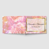 Livre D'or Roses d'aquarelle rose et Mariage d'or (Complet)
