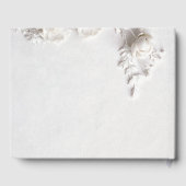 Livre D'or Roses Florales 3D Blanches | Mariage (Verso)