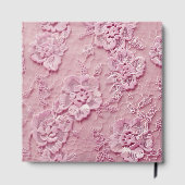 Livre D'or Roses Rose Clair Aspect Dentelle (Verso)