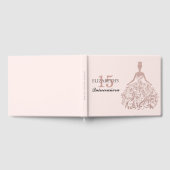 Livre D'or Roses roses Parties scintillant or robe Quinceañer (Complet)