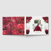 Livre D'or Roses rouges, Blanc, Quinceañera Libro de Firmas (Complet)