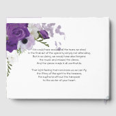 Livre d'or Roses Violettes & Colibri (Verso)