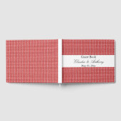 Livre D'or Rouge et blanc En vichy Motif Barbeque Mariage (Complet)