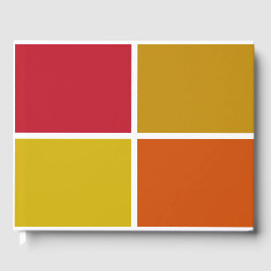 Livre D'or Rouge, Jaune, Or et Carré orange