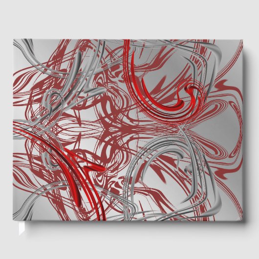 livre d'or rouge Mariage, décoration festive (Recto)