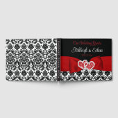 Livre D'or Rouge, Noir, Blanc Damas Amour Coeurs Mariage (Complet)