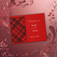 rouge noir écossais celtique tartan mariage motif