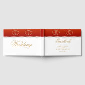 Livre D'or Rouge profond et cœurs dorés (Complet)