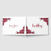 Livre D'or Rouge Rose Floral thème Mariage (Complet)