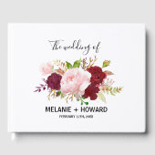 Livre D'or Rouge Tropical et Mariage romantique (Recto)