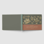 Livre D'or Rouille Moss Green Gold Automne Feuilles Mariage (Complet)