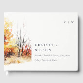 Livre D'or Rouille Orange Jaune Automne Automne Mariage Paysa (Recto)