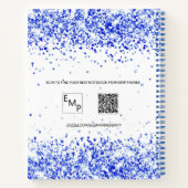 Livre d'or royal bleu blanc confetti (Dos)