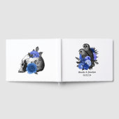 Livre D'or Royal Blue Floral Owls Mariage gothique (Complet)
