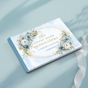 Livre d'or Royal Boho Mis Quince Bleu Pâle Or