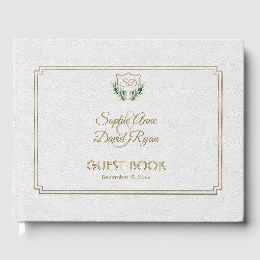 Livre D'or Royal Gold Crest Mariage de verdure luxuriante (Recto)