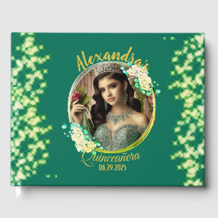 Livre D'or Royal Green Photo Boho Quinceañera espagnol