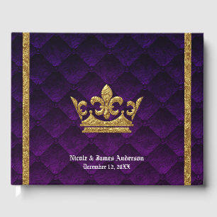Livre D'or Royal Purple & Gold Elegant Mariage de glamour