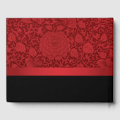 Livre D'or Ruby Rouge Floral Brocade Romantique (Verso)