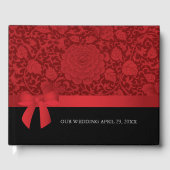 Livre D'or Ruby Rouge Floral Brocade Romantique (Recto)