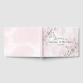 Livre D'or Russe Aquarelle rose et gris Mariage Peony (Complet)