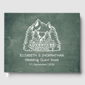 Livre D'or Rustic Adventure commence Green Chalkboard Mariage (Recto)